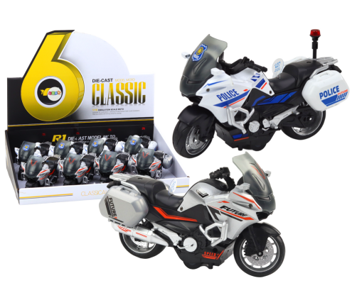 Police Sports Motorcycle With Friction Drive, Scale 1:10