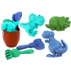 Dinosaurs Sand Set, Bucket, Egg, Rake, Spatula, Molds