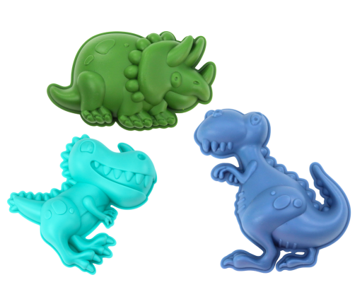 Dinosaurs Sand Set, Bucket, Egg, Rake, Spatula, Molds