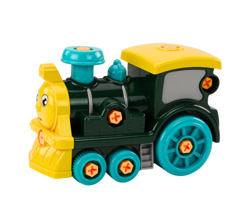 Cartoon Turning Locomotive DIY Green