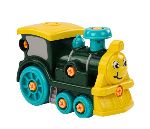 Cartoon Turning Locomotive DIY Green