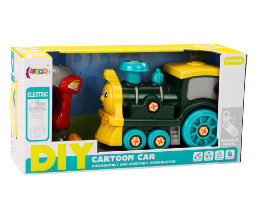 Cartoon Turning Locomotive DIY Green