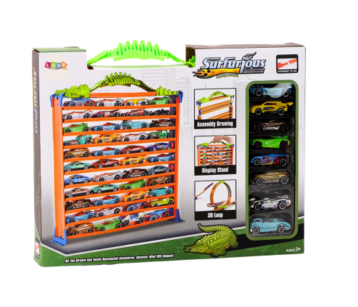 Car Track Parking 2in1 Garage Springs 360 Loop* Set