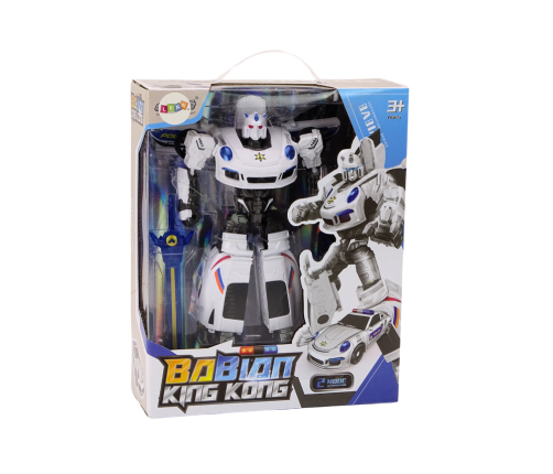 Auto-Robot 2in1 Transformation Police Car White