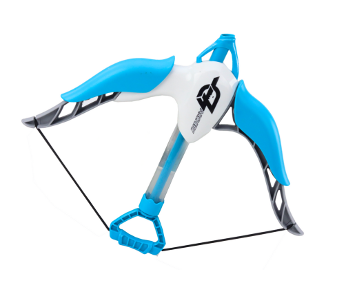 Shooting bow with a target, soft arrows, 8 pieces, white and blue