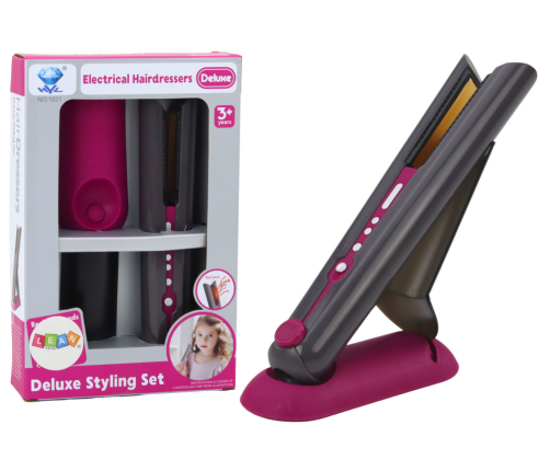 Hair Straightener Toy Stand Lights Sounds