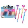 Pen with Bow Colorful Blue Refill 0.7mm Mix