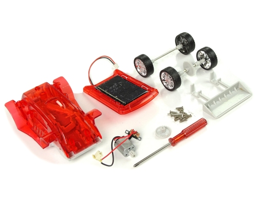 Solar Bulldozer Car Red