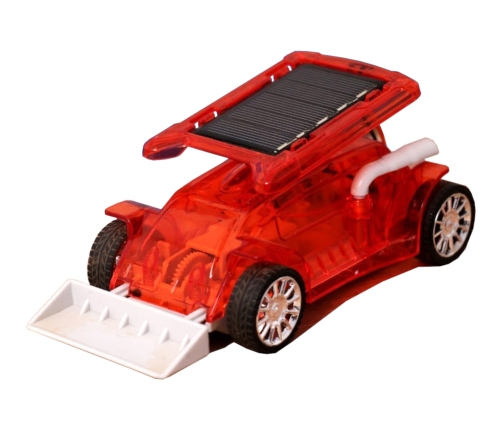 Solar Bulldozer Car Red