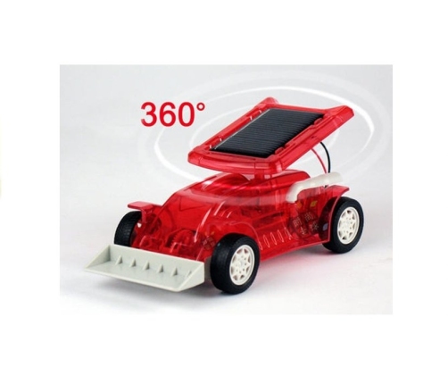 Solar Bulldozer Car Red