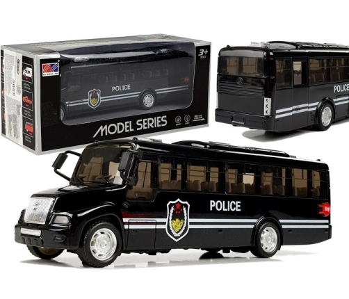 Police Car Model with Lights Black