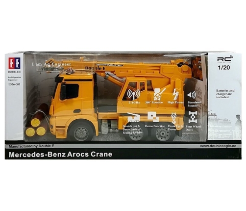 Mercedes-Benz Arocs 2.4G Remote-Controlled Crane with Wood