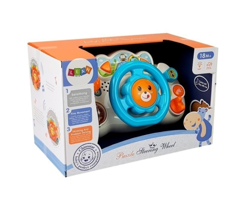 Blue Educational Steering Wheel for Baby