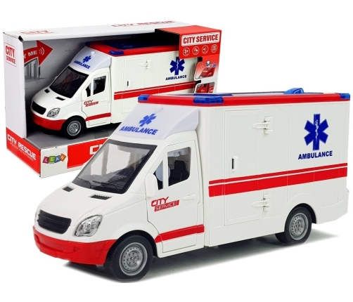 Friction Drive Ambulance 1:16 Sound Lights