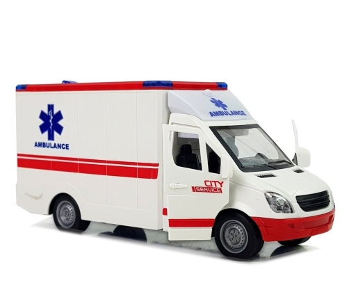 Friction Drive Ambulance 1:16 Sound Lights