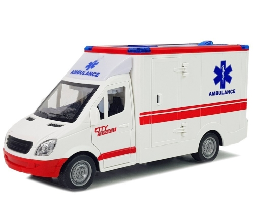 Friction Drive Ambulance 1:16 Sound Lights