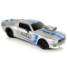 R/C Sports Car 1:16 Silver Blue Stripes Pilot