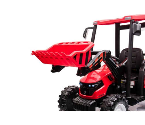 Battery-operated tractor with trailer Hercules Red 24V