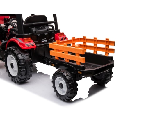 Battery-operated tractor with trailer Hercules Red 24V