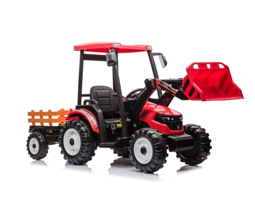 Battery-operated tractor with trailer Hercules Red 24V