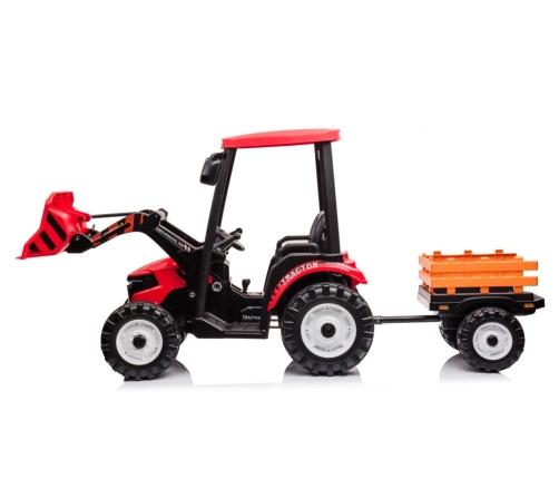 Battery-operated tractor with trailer Hercules Red 24V