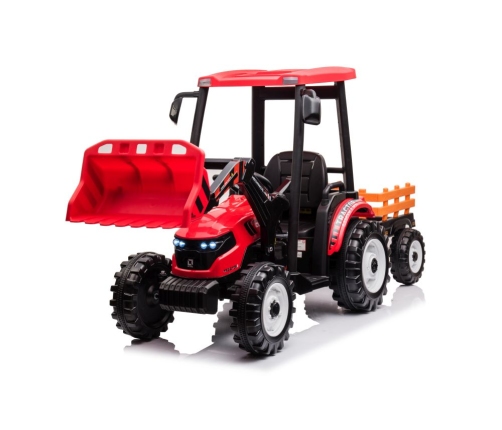 Battery-operated tractor with trailer Hercules Red 24V