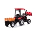 Battery-operated tractor with trailer Hercules Red 24V