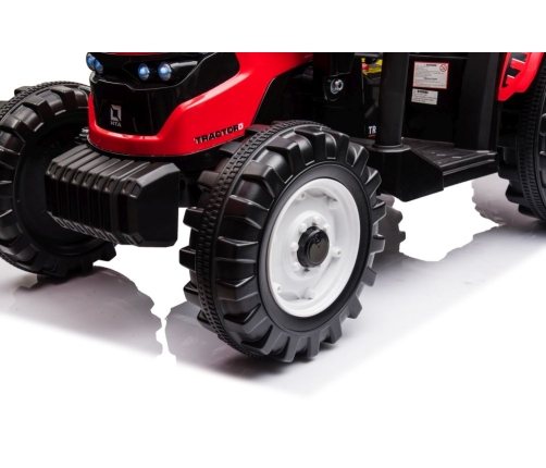 Battery-operated tractor with trailer Hercules Red 24V