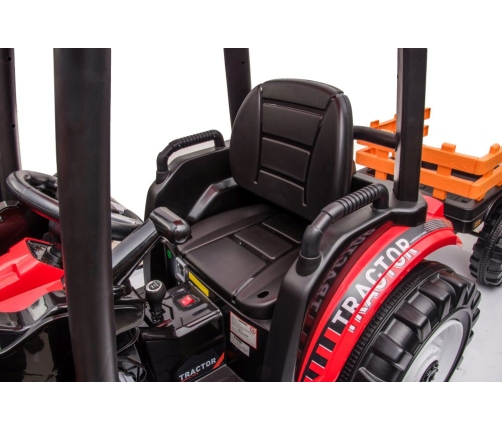 Battery-operated tractor with trailer Hercules Red 24V