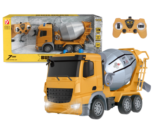 Large concrete mixer with light Builders pear R/C remote control