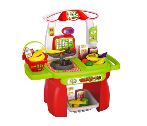 Supermarket Set Shop Basket Scale Groceries