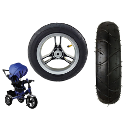 Plastic wheel with rubber tire (inflatable) PRO600 rear