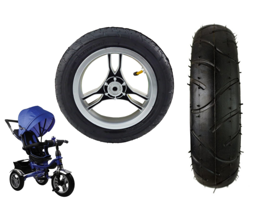 Plastic wheel with rubber tire (inflatable) PRO600 rear