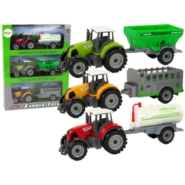 Set of Tractors with Trailers 3 Colors