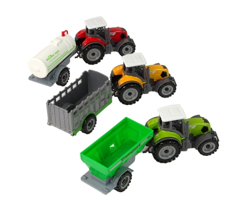 Set of Tractors with Trailers 3 Colors