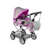 Baby Doll Stroller 2-in-1 Carrier Bag Pink Stars