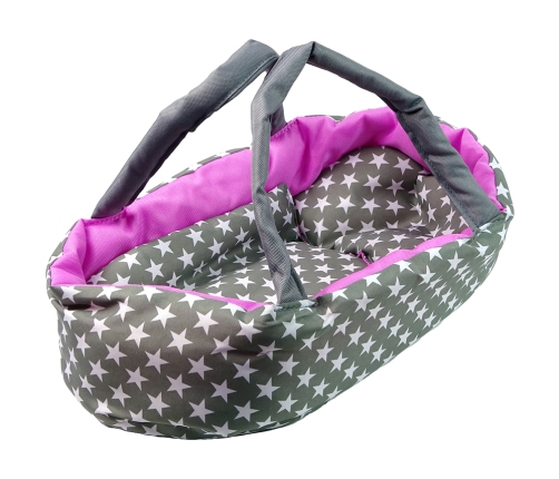 Baby Doll Stroller 2-in-1 Carrier Bag Pink Stars