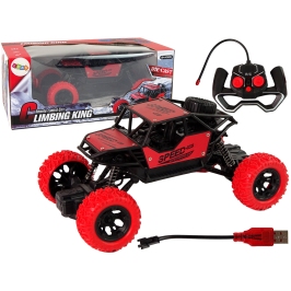 Remote Controlled Terrain Car R/C 1:18 Red.