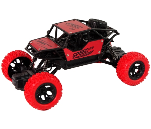 Remote Controlled Terrain Car R/C 1:18 Red.