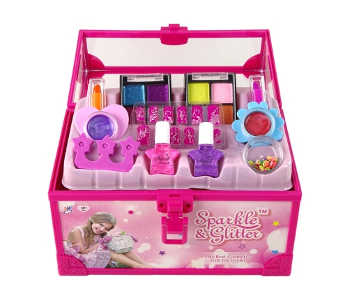 Children's Makeup Set Trunk Pink