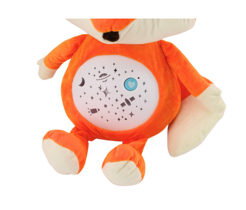 Plush Teddy Bear Sleeping Lights Sounds Night and Day Mode Fox