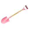 Sand Shovel Wooden Handle Pastel Pink 60cm