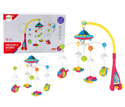 Crib Carousel for Baby Ufo Planes Projector 108 Melodies