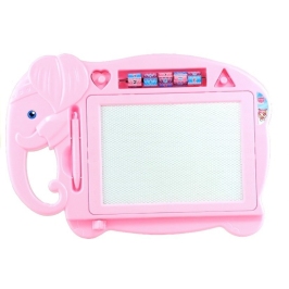 Magnetic Drawing Board Pink Elephant with Stamps