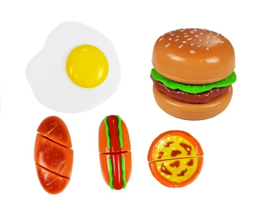 Burger Set for Cutting Indredients in a Basket