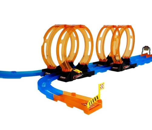 Race Track with 4 Loops, Two 181 cm Cars