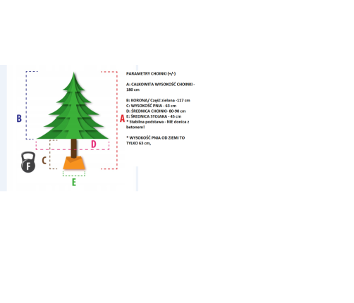 Artificial DIAMOND SPRUCE CHRISTMAS TREE ON THE Trunk 180 cm