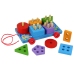 Wooden Blocks Platform on Wheels Blue Shape Sorter Puzzle