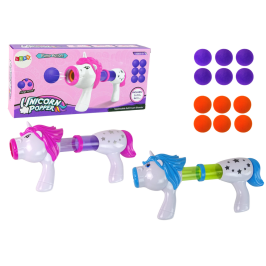 Soft Ball Launcher Gun Unicorn Blue