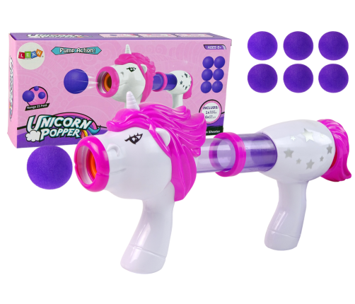 Soft Ball Launcher Gun Unicorn Blue